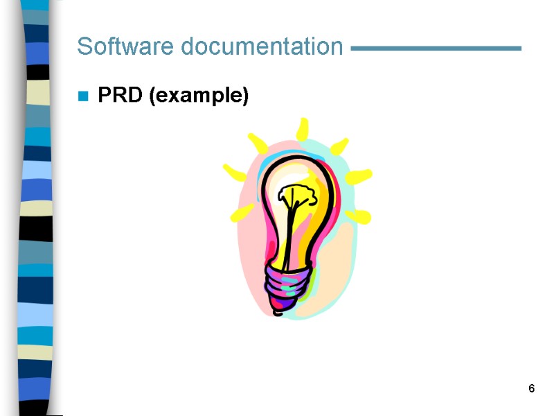 6 Software documentation PRD (example)